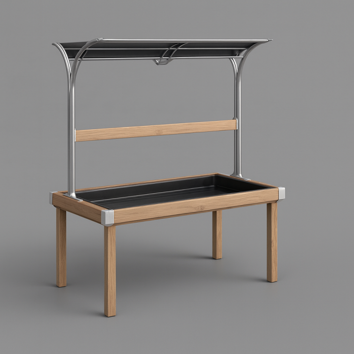 Supporto doppio arco centrale in legno- WoodLine 200x90x140cm
