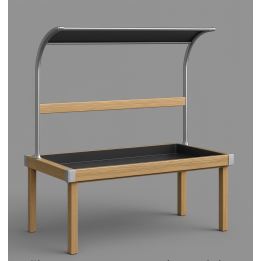 Supporto arcuato da parete in legno- WoodLine 200x90x140cm