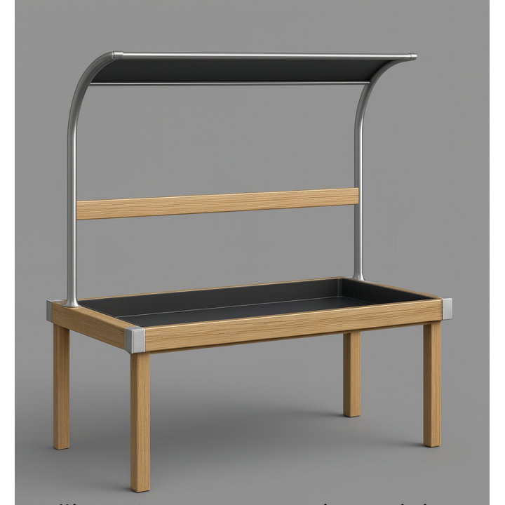 Supporto arcuato da parete in legno- WoodLine 200x90x140cm