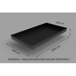 Vasca Termoformata bancale - WoodLine  200x100cm