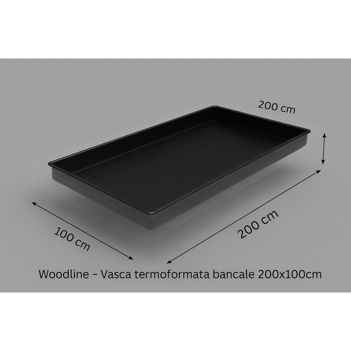 Vasca Termoformata bancale - WoodLine  200x100cm