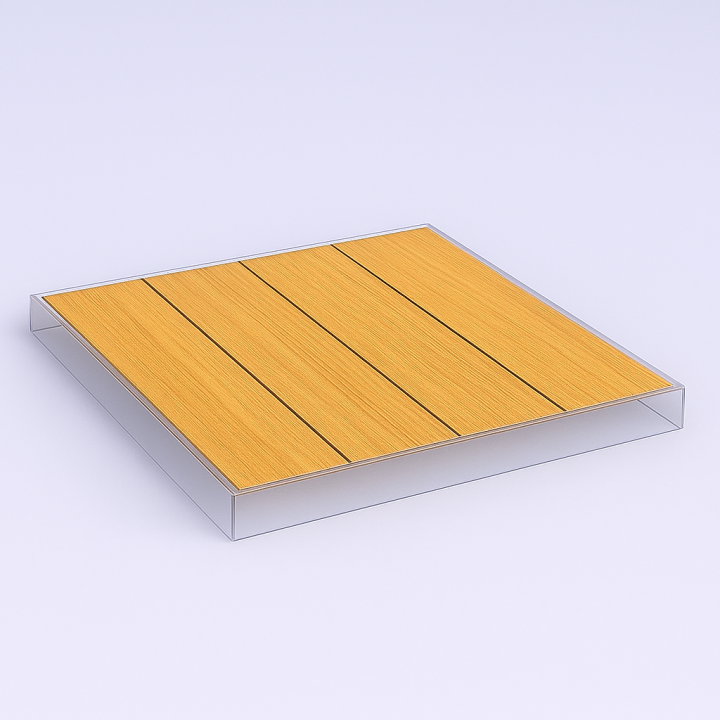 Pedana in legno essicato per gamma Indus 78x78 cm