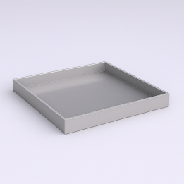 Vasca in alluminio con scarico per gamma Indus 118x118 cm