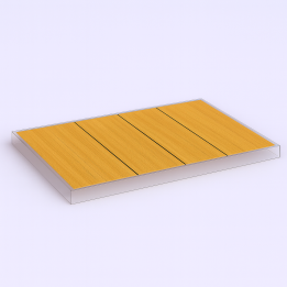 Pedana in legno essicato per gamma Indus 161x78 cm