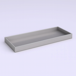 Vasca in alluminio con scarico per gamma Indus 118x40 cm