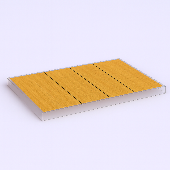 Pedana in legno essicato per gamma Indus 118x40 cm