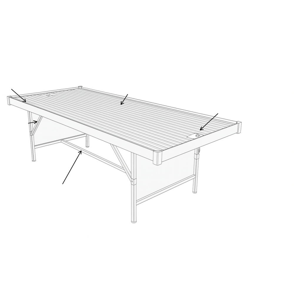 Bancale fisso Classic con finiture in legno(CLIP) L93cm