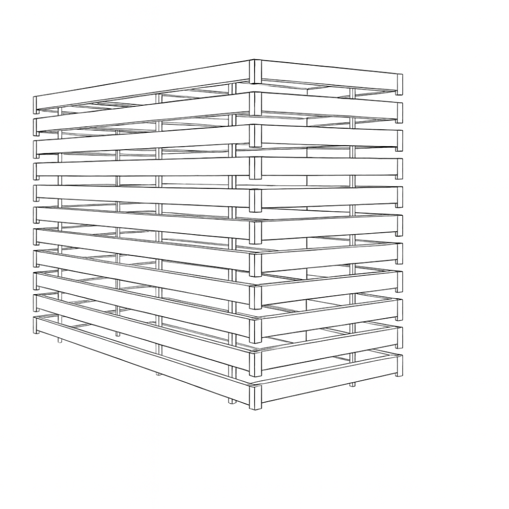 Bancale Pieghevole  verniciato a polvere L93cm
