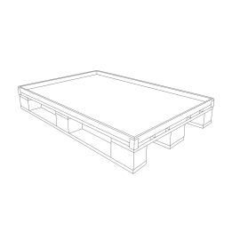 Vasca Europallet impermeabile 120x80 cm impilabile