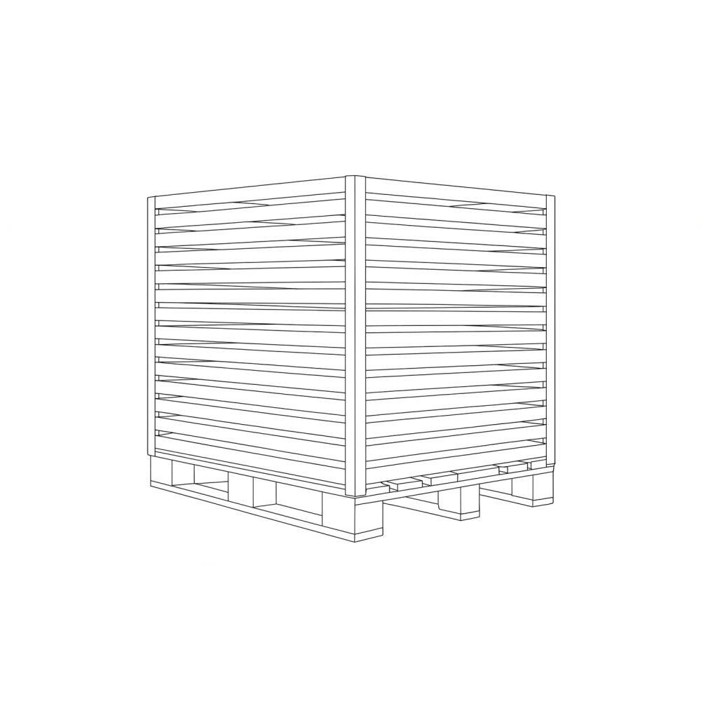 Vasca Europallet impermeabile 120x80 cm impilabile
