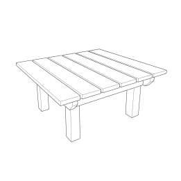 Kit IMPERMEABILE per tavolino in legno