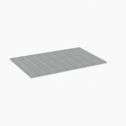 Pedana doghe unite e viti in acciaio inox 100x100 cm