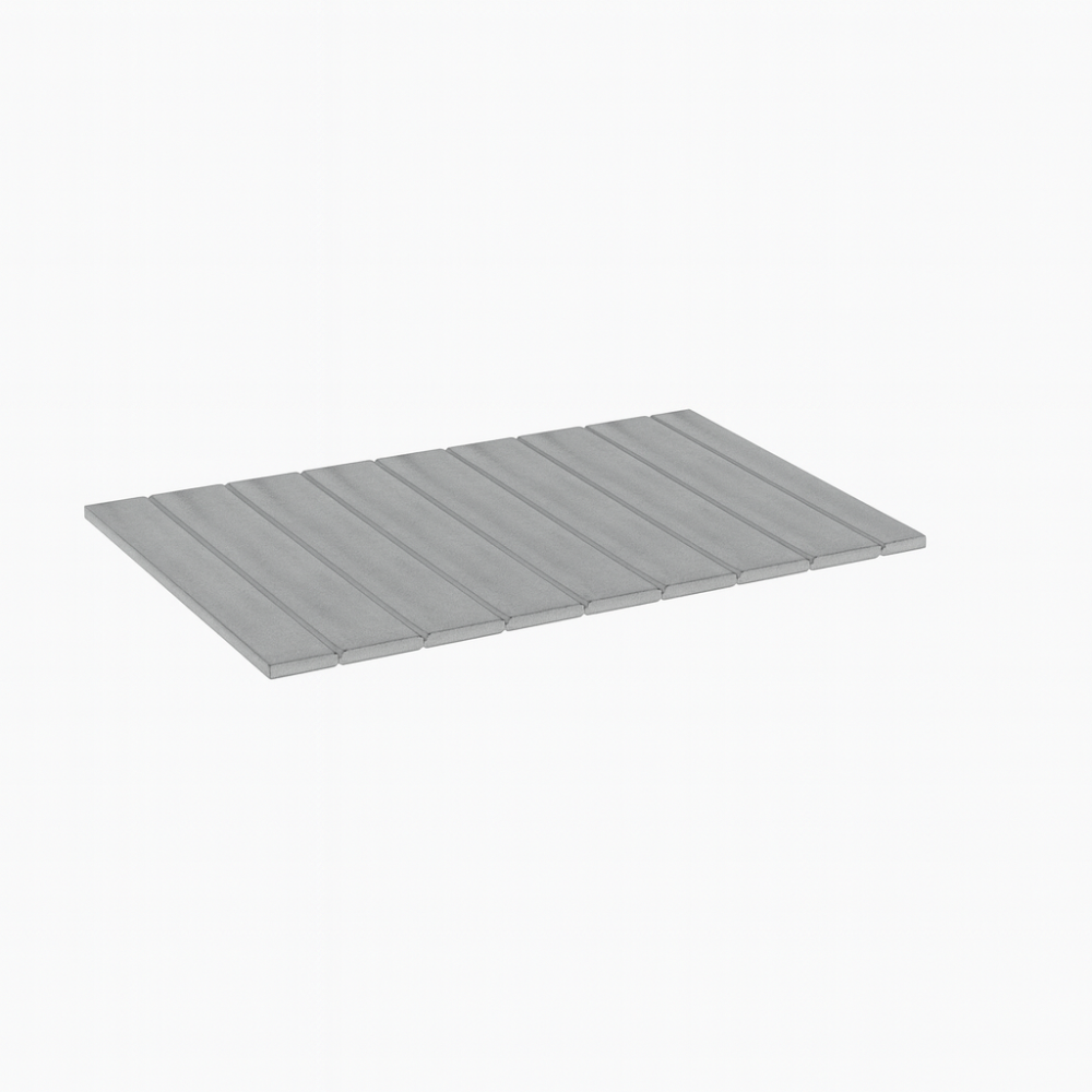 Pedana doghe unite e viti in acciaio inox 100x100 cm