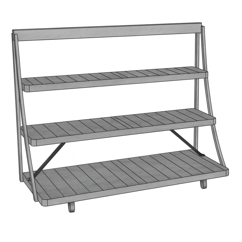 Espositore Linea Shop a parete con copertura suoperiore