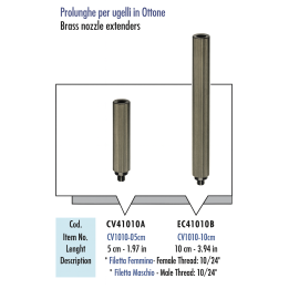 PROLUNGA PER UGELLI IN OTTONE TCN 10/24"
