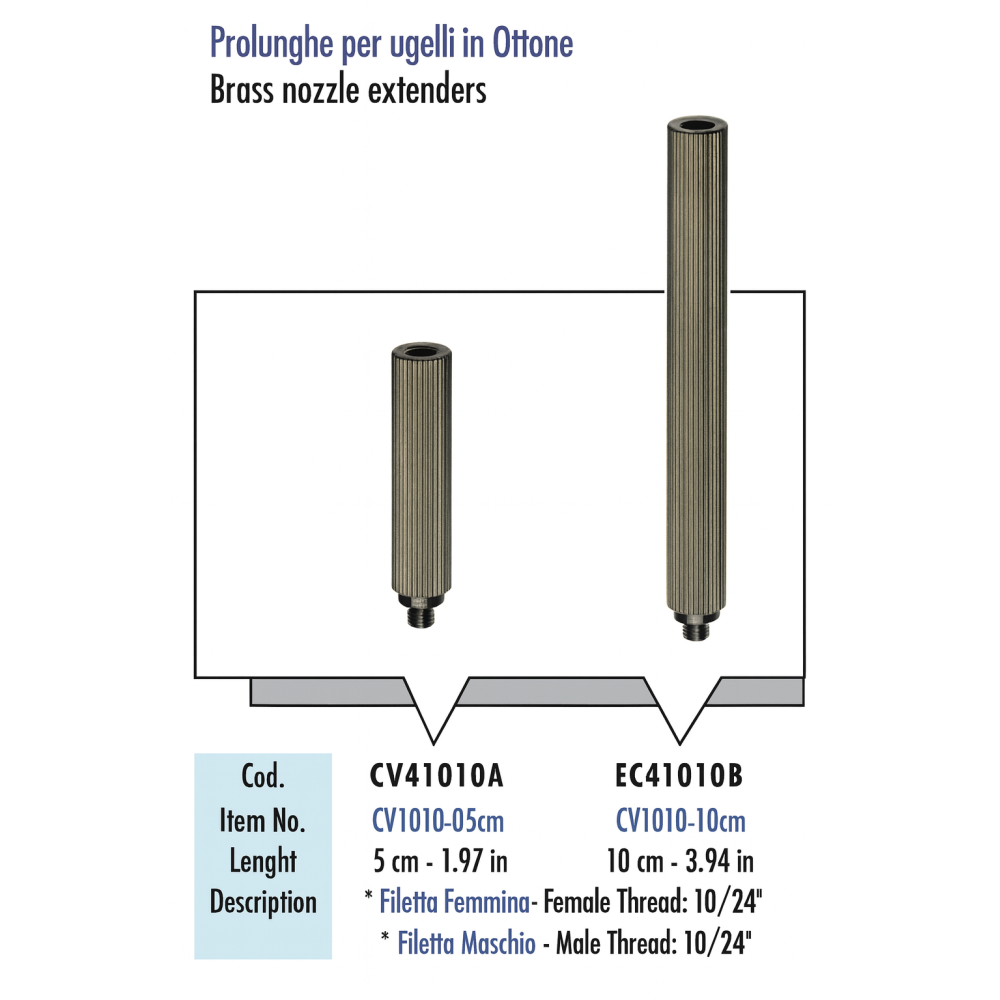 PROLUNGA PER UGELLI IN OTTONE TCN 10/24"