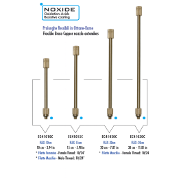 PROLUNGA FLESSIBILE PER UGELLI IN OTTONE-RAME TCN 10/24"