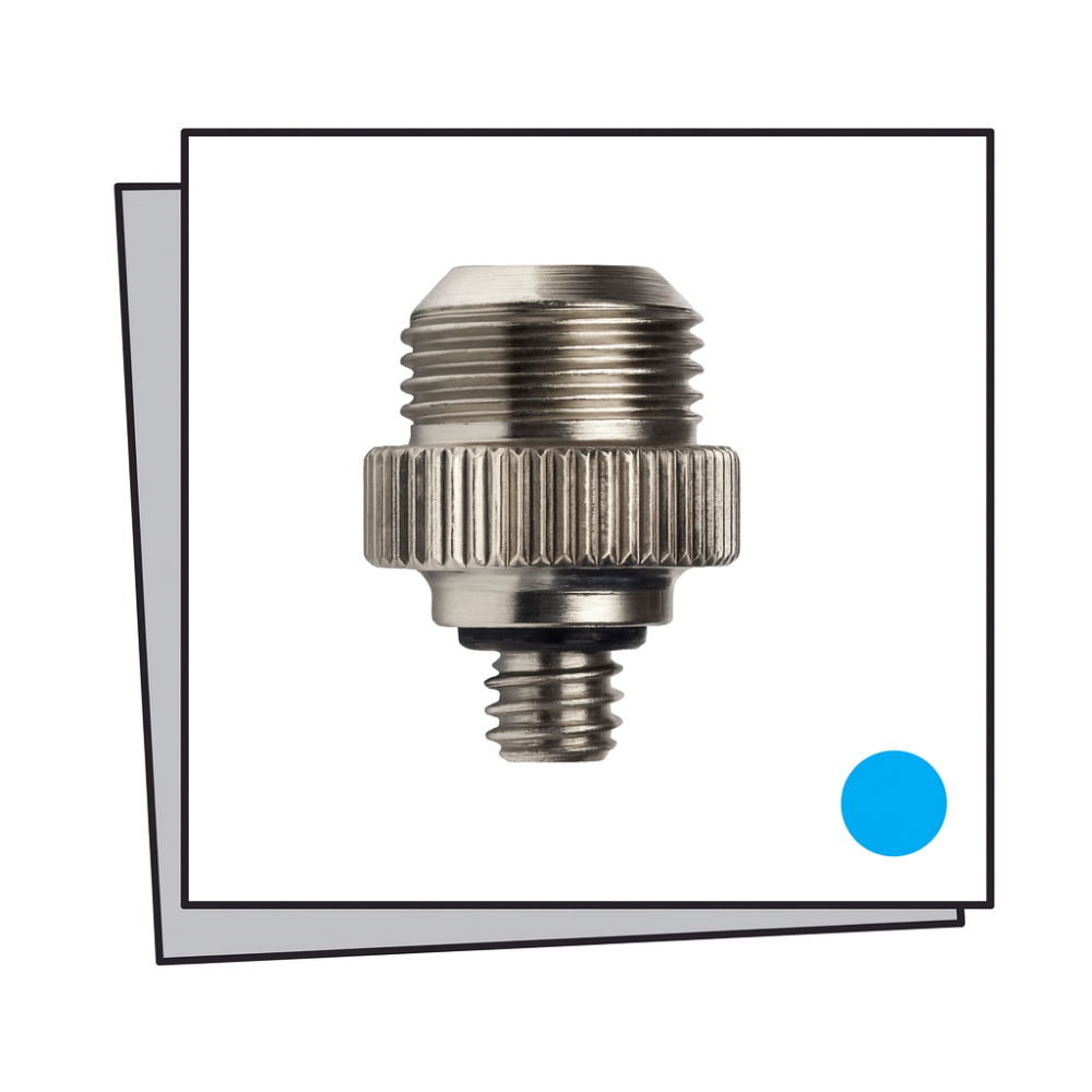 Connettore niplo per testina porta ugelli in ottone per special fog effects