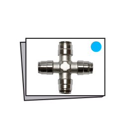 Raccordo a croce a 4 vie ad innesto 1/4"