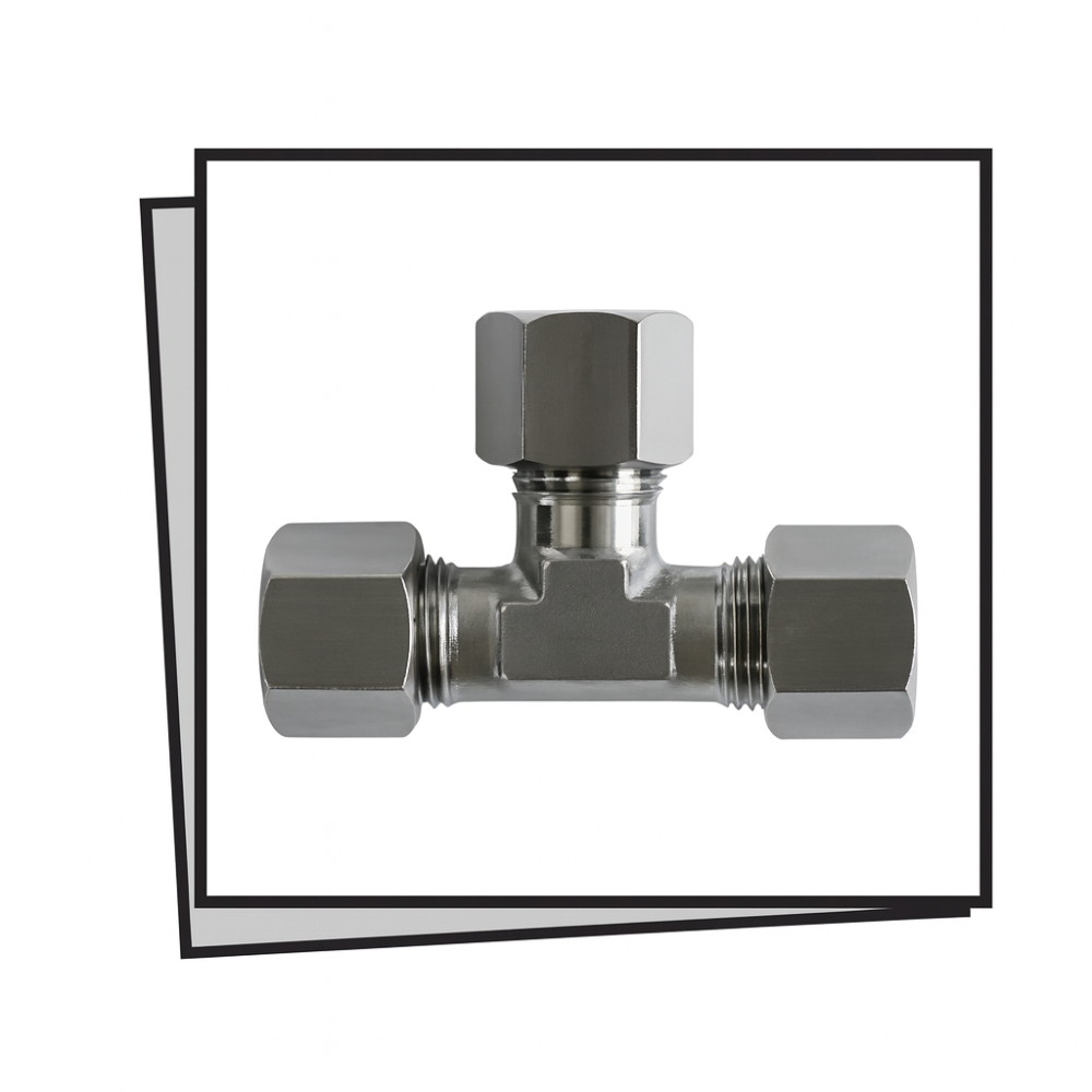 Raccordo a T(3 vie) INOX (10 x 10 x 10 mm)