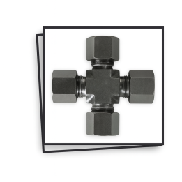 Raccordo a croce INOX (4 vie) 10mm