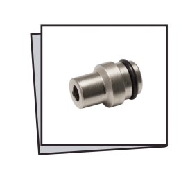 Tappo INOX con foro 10/24" per raccordi 10mm
