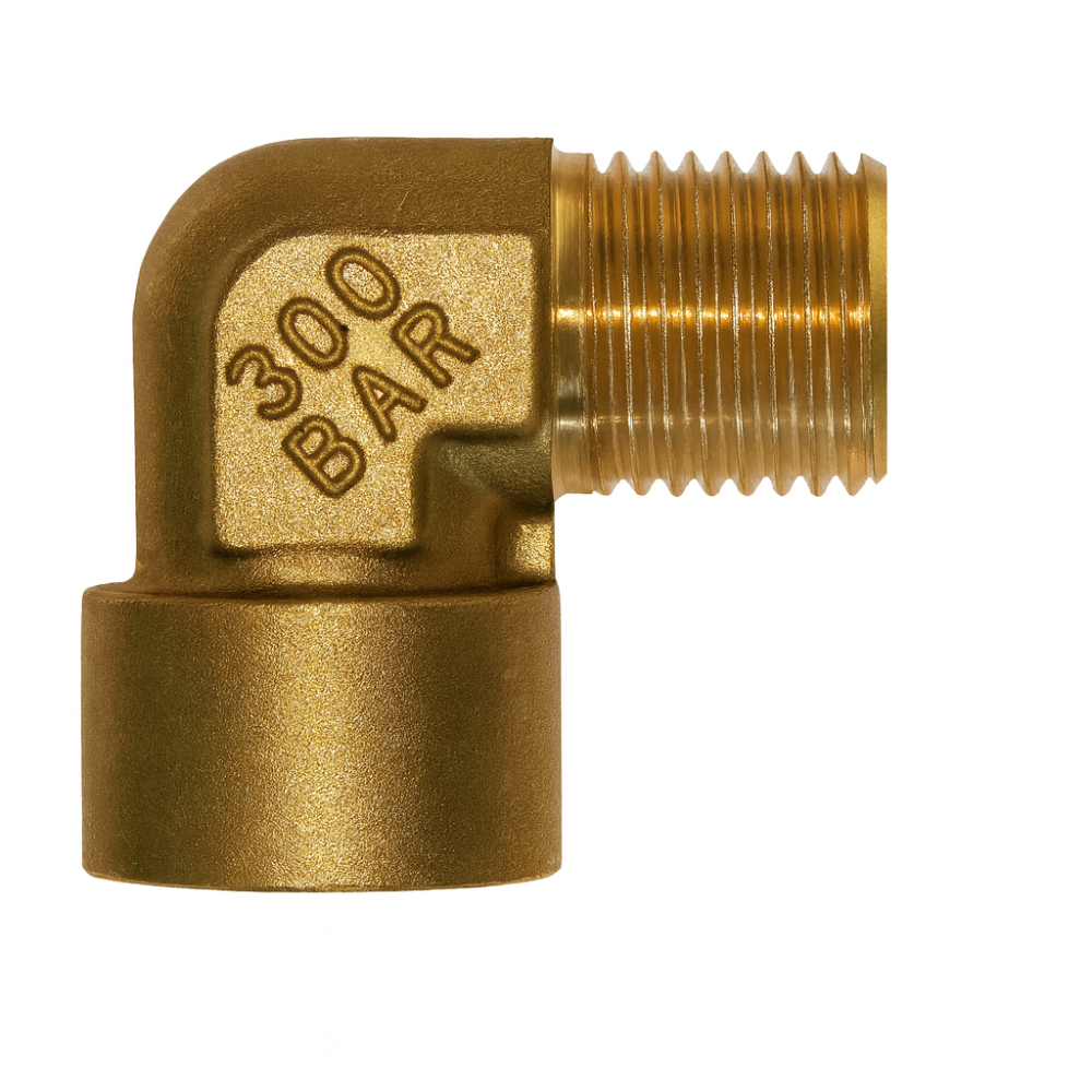 Raccordo Curva 90 (L) OTTONE M3/8" F3/8"