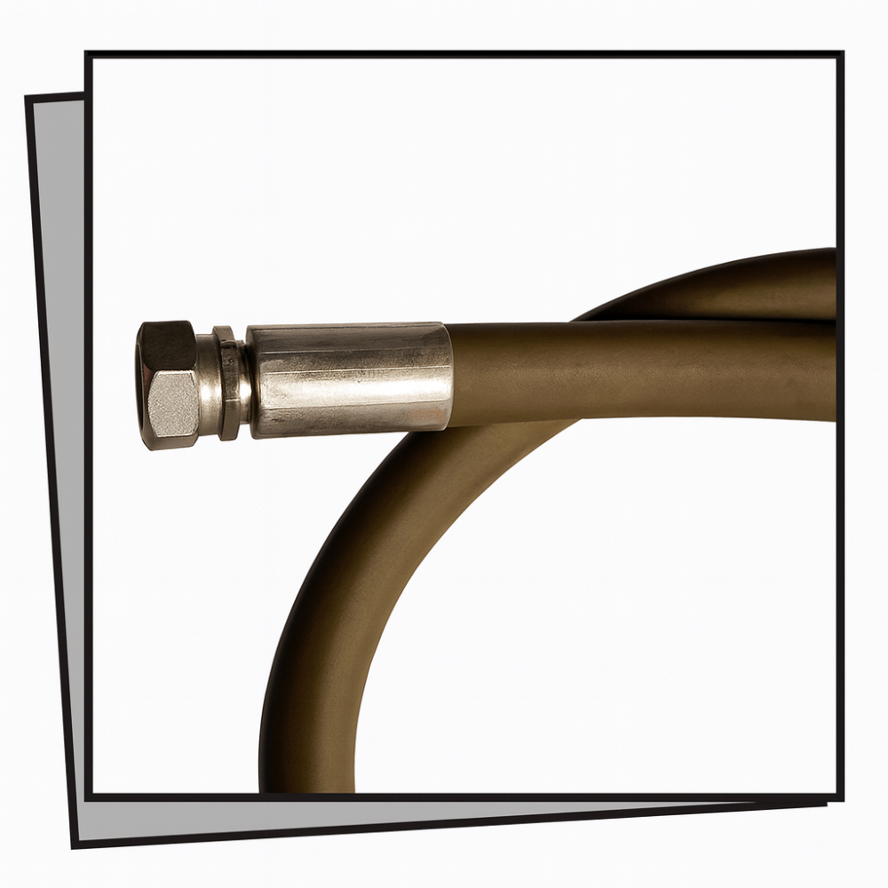 Tubo flessibile BASSA PRESSIONE  A.P. 1 m INOX